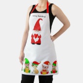 Schattig Kerstmis Kabouter en Elf Squad  Schort (Insitu)