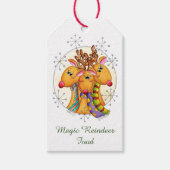 Schattig Kerstmis Magisch Rendiervoer Cadeaulabel (Voorkant)