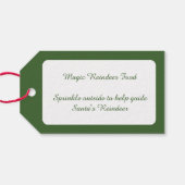 Schattig Kerstmis Magisch Rendiervoer Cadeaulabel (Achterkant Horizontaal)
