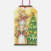 Schattig Kerstmis Magisch Rendiervoer Cadeaulabel (Voorkant)