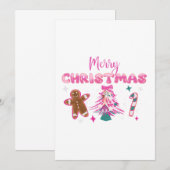 Schattig Kerstmis Ontwerp van Peperkoek en Snoep Kaart (Voorkant / Achterkant)