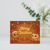 Schattig Kerstmis Spin Koppel Feestdagenkaart (Staand voorkant)