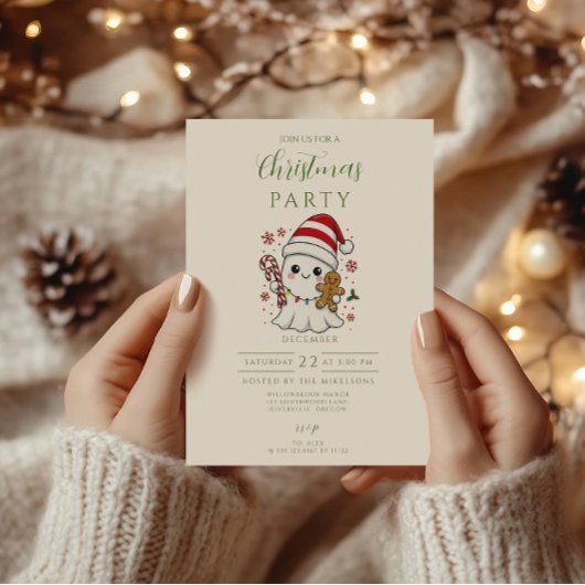Schattig Kerstmis spook Kaart