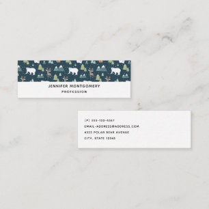 Schattig Kerstmis Winter Dieren Patroon Mini Zakel Visitekaartje