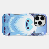 Schattig Kerstmis/winter yeti iPhone Hoesje (Achterkant horizontaal)