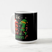 Schattig Kerstmis Zes Zeven Meme Koffiemok (Voorkant links)