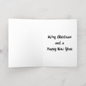 Schattig kerstpaaskonijn folie wenskaart (Binnenlaag)