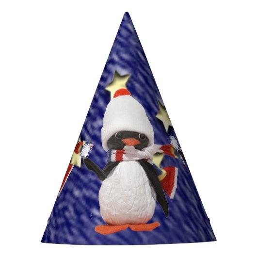 Schattig kerstparadise pinguïn Ornament Feesthoedjes (Voorkant)