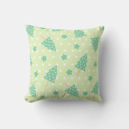 Schattig kerstpatroon groen kussen