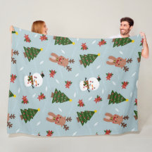 Schattig Kerstpatroon | Sneeuwman, Rendier & Boom 