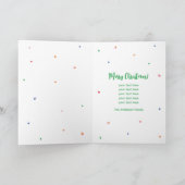 Schattig Kerstrendier met Hohoho tekst Feestdagen Kaart (Binnen)