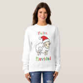 Schattig Kerstschaap – Feliz Navidad Trui (Voorkant volledig)