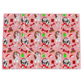 Schattig kerstschild Tzu-patroon Groot Cadeauzakje (Voorkant)