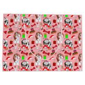 Schattig kerstschild Tzu-patroon Groot Cadeauzakje (Achterkant)