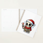 Schattig Kerstskelet met Suikerstok Kawaii Planner (Display)