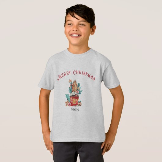 SCHATTIG! Kerstsnoepjes Huisnaam, Jeugd XS - XL T-shirt (Voorkant volledig)