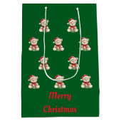 Schattig kerstteddy Bear Medium Cadeauzakje (Achterkant)