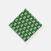 Schattig kerstteddy Bear Servet (Hoek)