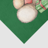 Schattig kerstteddy Bear Tissuepapier (Detail)