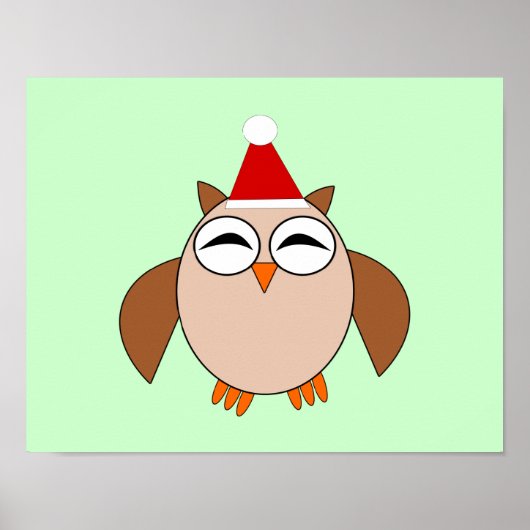 Schattig Kerstuilposter Poster (Voorkant)