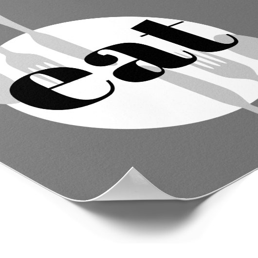 schattig keuken citaat woord moderne kunst poster (Hoek)