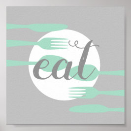 schattig keuken citaat woord moderne kunst poster