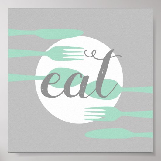 schattig keuken citaat woord moderne kunst poster (Voorkant)