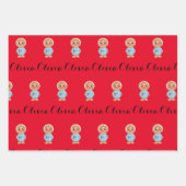 schattig keukenbrood in papierbladen inpakpapier vel (Voorkant 3)