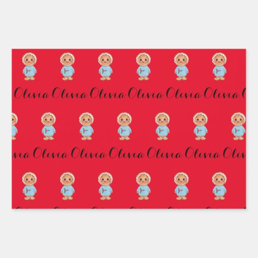 schattig keukenbrood in papierbladen inpakpapier vel (Voorkant 3)