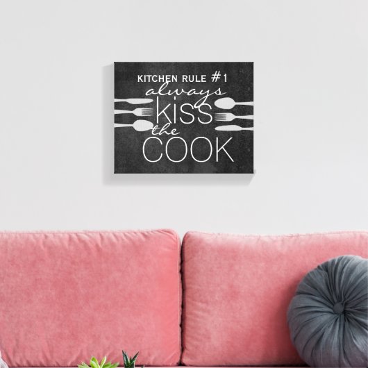 schattig keukencitaat omwikkeld canvas wandkunst afdruk (Insitu (Woonkamer))