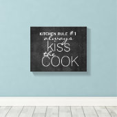 schattig keukencitaat omwikkeld canvas wandkunst afdruk (Insitu (Houten vloer))