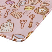 Schattig keukengerei roze snijplank (Hoek)