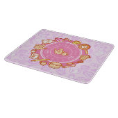 Schattig keukengerei roze snijplank (Hoek)