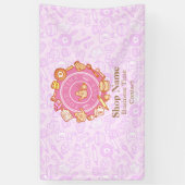 Schattig keukengerei roze spandoek (Verticaal)