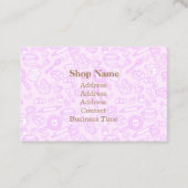 Schattig keukengerei roze visitekaartje (Achterkant)