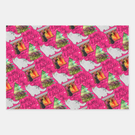 Schattig keukenpapier voor kerstinpakken inpakpapier vel