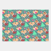 Schattig keukenpapier voor kerstinpakken inpakpapier vel (Voorkant 2)