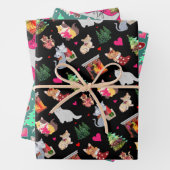 Schattig keukenpapier voor kerstinpakken inpakpapier vel (In situ)