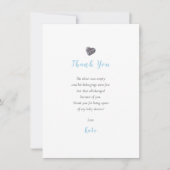 Schattig Kiezelhart Babyshower Dankjewelgedicht Bedankkaart (Voorkant)