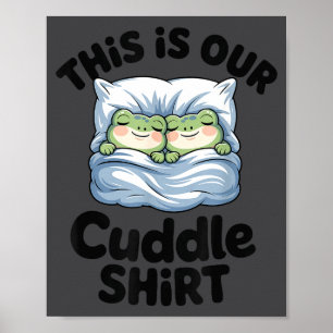 Schattig Kikkerkoppel Dit Is Onze Knuffel Poster