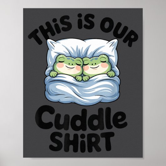 Schattig Kikkerkoppel Dit Is Onze Knuffel Poster (Voorkant)
