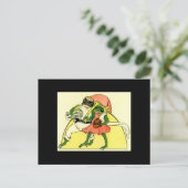 Schattig kikkerpaar briefkaart (Staand voorkant)