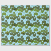 Schattig kikkerpapier cadeaupapier (Vlak)