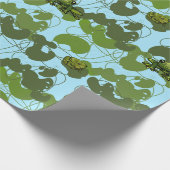 Schattig kikkerpapier cadeaupapier (Hoek)