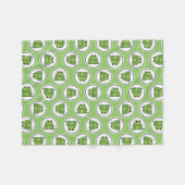 Schattig kikkerpatroon Apple Green Fleece Blanket (Voorkant (Horizontaal))