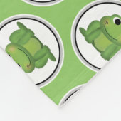 Schattig kikkerpatroon Apple Green Fleece Blanket (Hoek)
