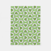 Schattig kikkerpatroon Apple Green Fleece Blanket (Voorkant)