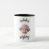 Schattig Kind Babyface Foto Kind Naam Moeder Mok (Midden)