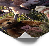 Schattig kind buiten met Poster speelgoed (Hoek)