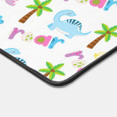 Schattig kind dinosaurus brullen bureaumat (Hoek)